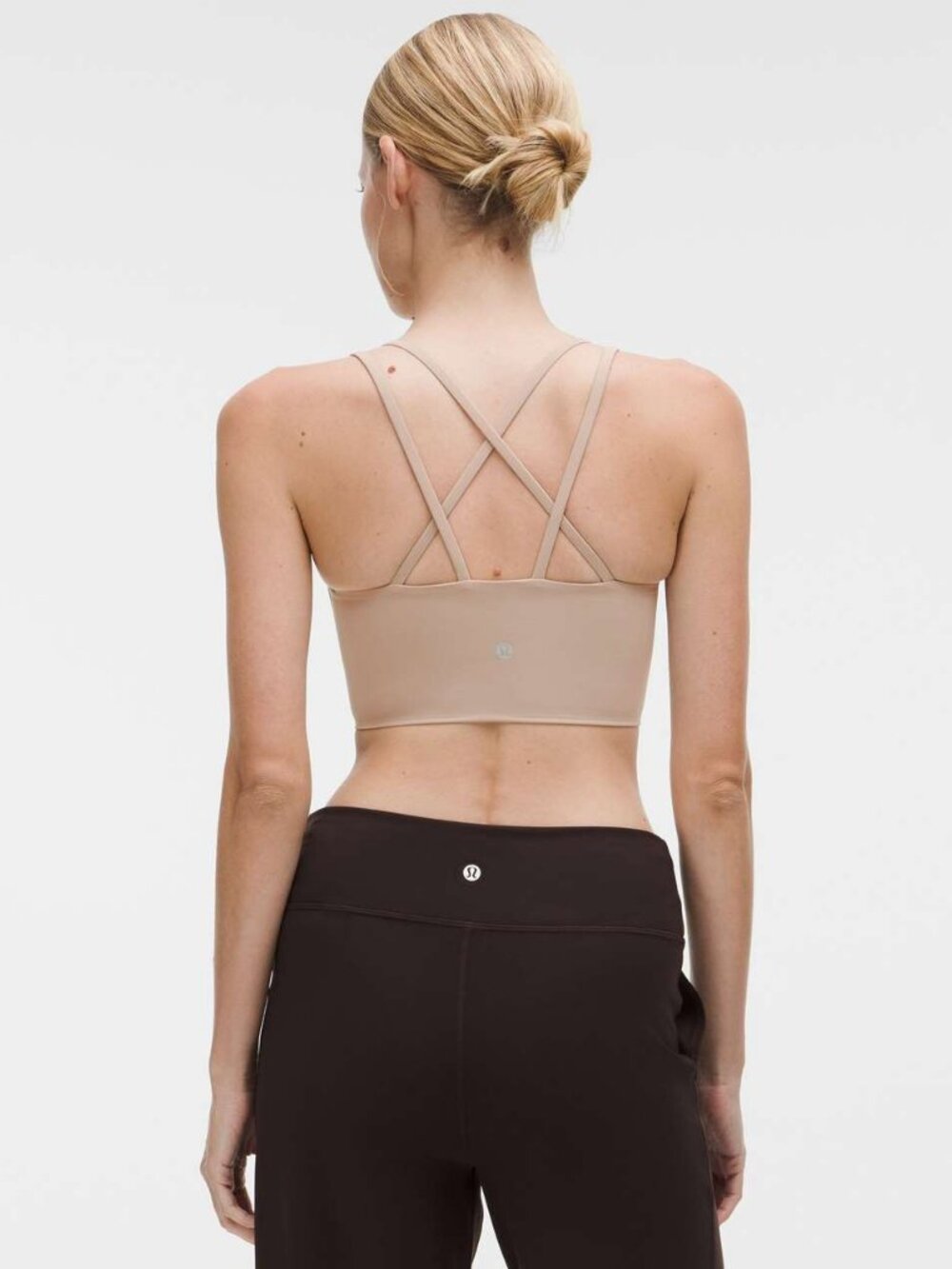 Lululemon Like a Cloud Longline Bra Size 4 Nutmeg Tan Beige